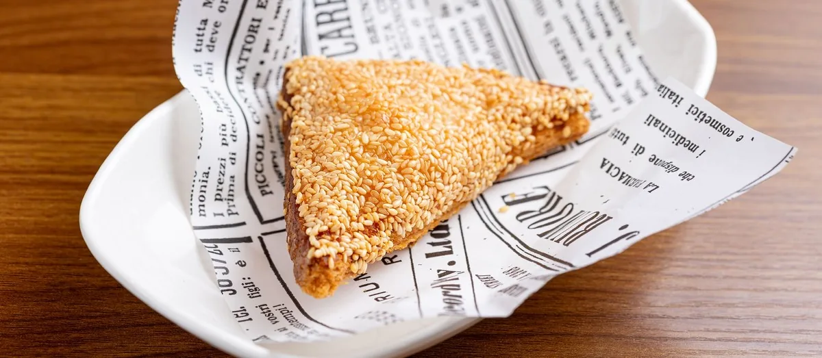 Sesame prawn toast at Dumpling Time Block Place